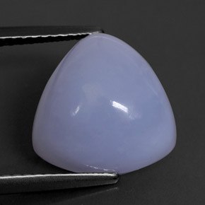 6.67 ct Blue Chalcedony Stone, Natural Chalcedony in Trillion Cabochon Shape for Sale
