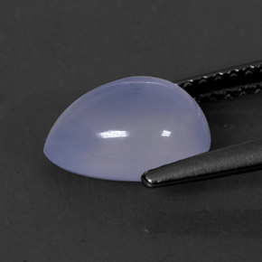 Chalcedony Gemstone in 9.1 x 7.1 mm Size for Sale, Chalcedony Stone in Lavender Blue Color