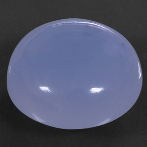 15.62 ct Blue Chalcedony Gemstone, Chalcedony Gem in Round Cabochon Shape for Sale.