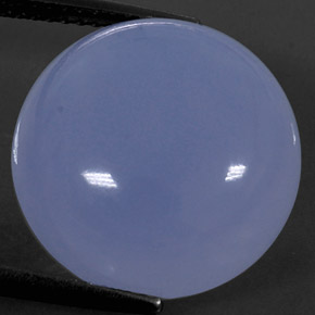 15.62 ct Blue Chalcedony Stone, Natural Chalcedony in Round Cabochon Shape for Sale