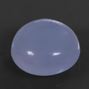 8.58 ct Blue Chalcedony Gemstone, Chalcedony Gem in Round Cabochon Shape for Sale.