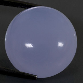 17.75 ct Blue Chalcedony Stone, Natural Chalcedony in Round Cabochon Shape for Sale