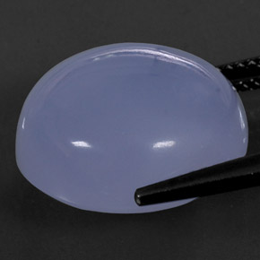 Chalcedony Gemstone in 16.2 mm Size for Sale, Chalcedony Stone in Lavender Blue Color