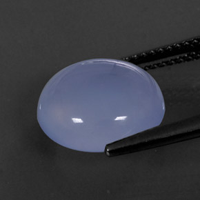 Chalcedony Gemstone in 12 mm (calibrated) Size for Sale, Chalcedony Stone in Lavender Blue Color