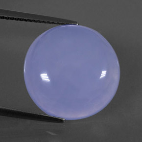 13.17 ct Blue Chalcedony Stone, Natural Chalcedony in Round Cabochon Shape for Sale