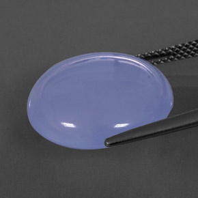 Chalcedony Gemstone in 17 mm Size for Sale, Chalcedony Stone in Lavender Blue Color