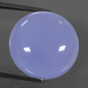 17.43 ct Blue Chalcedony Stone, Natural Chalcedony in Round Cabochon Shape for Sale