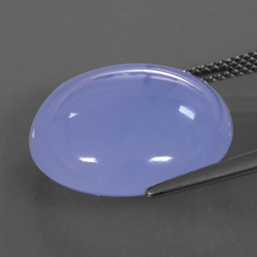 Chalcedony Gemstone in 18.1 mm Size for Sale, Chalcedony Stone in Lavender Blue Color
