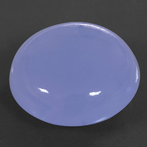 25.46 ct Blue Chalcedony Gemstone, Chalcedony Gem in Round Cabochon Shape for Sale.