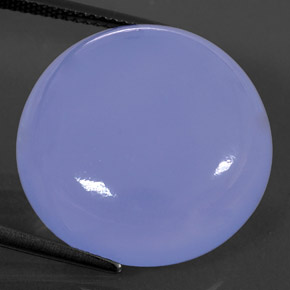 25.46 ct Blue Chalcedony Stone, Natural Chalcedony in Round Cabochon Shape for Sale