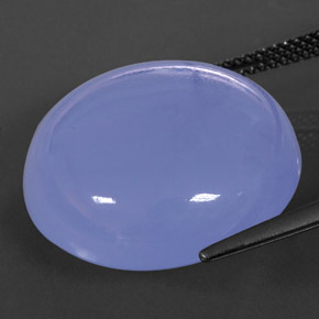 Chalcedony Gemstone in 20.2 mm Size for Sale, Chalcedony Stone in Lavender Blue Color