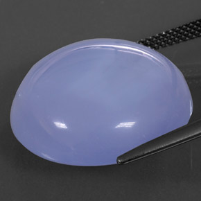 Chalcedony Gemstone in 20.9 mm Size for Sale, Chalcedony Stone in Lavender Blue Color