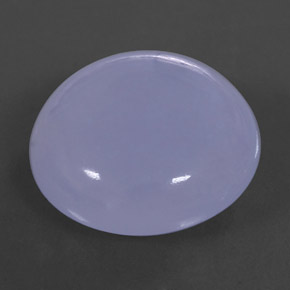 30.37 ct Blue Chalcedony Gemstone, Chalcedony Gem in Round Cabochon Shape for Sale.