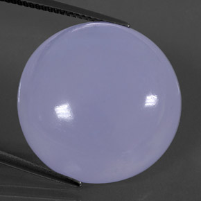 30.37 ct Blue Chalcedony Stone, Natural Chalcedony in Round Cabochon Shape for Sale