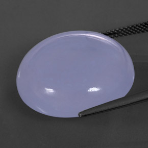 Chalcedony Gemstone in 22 mm Size for Sale, Chalcedony Stone in Lavender Blue Color
