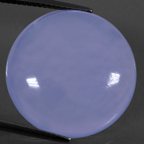 20.57 ct Blue Chalcedony Stone, Natural Chalcedony in Round Cabochon Shape for Sale