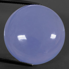 29.95 ct Blue Chalcedony Stone, Natural Chalcedony in Round Cabochon Shape for Sale