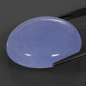 Chalcedony Gemstone in 21.9 mm Size for Sale, Chalcedony Stone in Lavender Blue Color