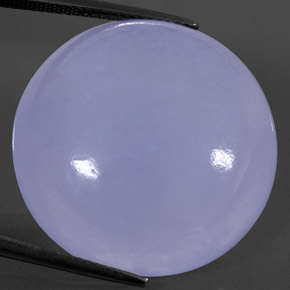 36.59 ct Blue Chalcedony Stone, Natural Chalcedony in Round Cabochon Shape for Sale
