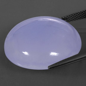 Chalcedony Gemstone in 24.5 mm Size for Sale, Chalcedony Stone in Lavender Blue Color