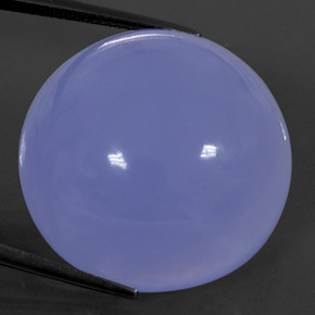 46.38 ct Blue Chalcedony Stone, Natural Chalcedony in Round Cabochon Shape for Sale