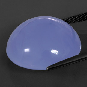 Chalcedony Gemstone in 24.5 mm Size for Sale, Chalcedony Stone in Lavender Blue Color