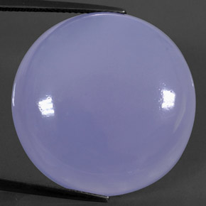37.88 ct Blue Chalcedony Stone, Natural Chalcedony in Round Cabochon Shape for Sale