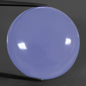 38.12 ct Blue Chalcedony Stone, Natural Chalcedony in Round Cabochon Shape for Sale