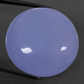 47.14 ct Blue Chalcedony Stone, Natural Chalcedony in Round Cabochon Shape for Sale