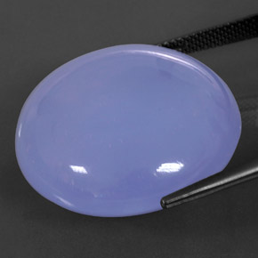 Chalcedony Gemstone in 24.9 mm Size for Sale, Chalcedony Stone in Lavender Blue Color