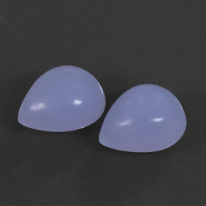 5.00 ct Blue Chalcedony Gemstone, Chalcedony Gem in Pear Cabochon Shape for Sale.