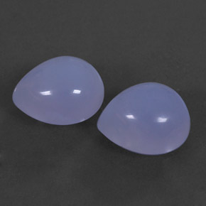 7.67 ct Blue Chalcedony Gemstone, Chalcedony Gem in Pear Cabochon Shape for Sale.