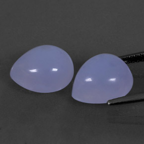 Chalcedony Gemstone in 11.1 x 9.1 mm Size for Sale, Chalcedony Stone in Lavender Blue Color