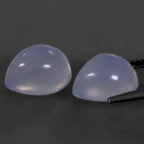 Chalcedony Gemstone in 10.3 x 8.2 mm Size for Sale, Chalcedony Stone in Lavender Blue Color