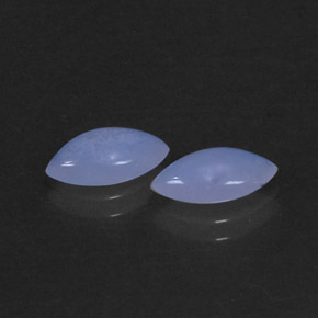 1.88 ct Blue Chalcedony Gemstone, Chalcedony Gem in Marquise Cabochon Shape for Sale.
