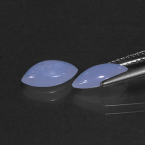 Chalcedony Gemstone in 10 x 5.4 mm Size for Sale, Chalcedony Stone in Lavender Blue Color