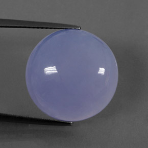 16.85 ct Blue Chalcedony Stone, Natural Chalcedony in Round Cabochon Shape for Sale