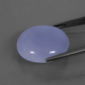 Chalcedony Gemstone in 18.3 mm Size for Sale, Chalcedony Stone in Lavender Blue Color