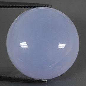 28.22 ct Blue Chalcedony Stone, Natural Chalcedony in Round Cabochon Shape for Sale