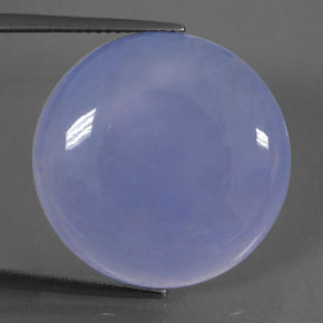 23.76 ct Blue Chalcedony Stone, Natural Chalcedony in Round Cabochon Shape for Sale