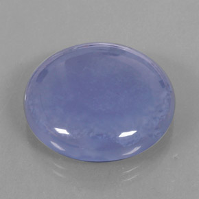 38.91 ct Blue Chalcedony Gemstone, Chalcedony Gem in Round Cabochon Shape for Sale.