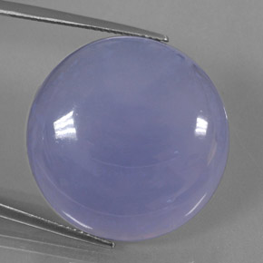 38.91 ct Blue Chalcedony Stone, Natural Chalcedony in Round Cabochon Shape for Sale