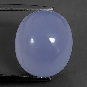 9.45 ct Blue Chalcedony Stone, Natural Chalcedony in Oval Cabochon Shape for Sale