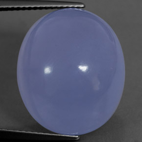 20.79 ct Blue Chalcedony Stone, Natural Chalcedony in Oval Cabochon Shape for Sale