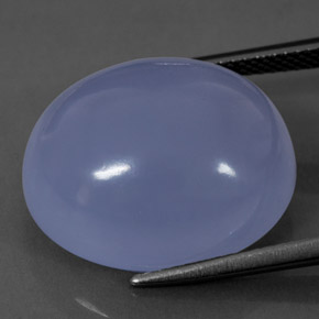Chalcedony Gemstone in 19 x 16.1 mm Size for Sale, Chalcedony Stone in Lavender Blue Color