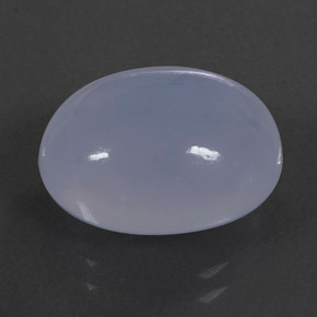8.88 ct Blue Chalcedony Gemstone, Chalcedony Gem in Oval Cabochon Shape for Sale.
