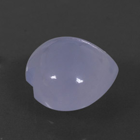 2.45 ct Blue Chalcedony Stone, Natural Chalcedony in Heart Cabochon Shape for Sale