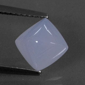 1.77 ct Blue Chalcedony Stone, Natural Chalcedony in Cushion Cabochon Shape for Sale