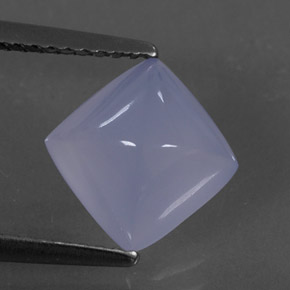 2.33 ct Blue Chalcedony Stone, Natural Chalcedony in Cushion Cabochon Shape for Sale