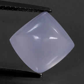 3.05 ct Blue Chalcedony Stone, Natural Chalcedony in Square Cabochon Shape for Sale